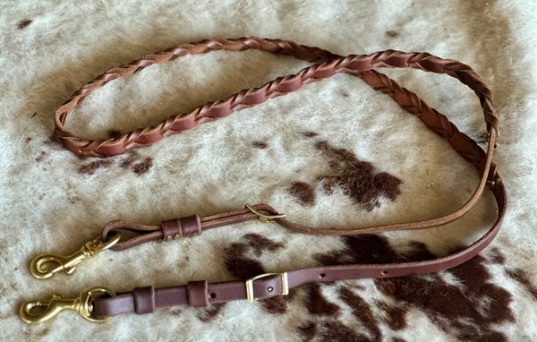 Laced Leather Reins – Shallow Creek Bits
