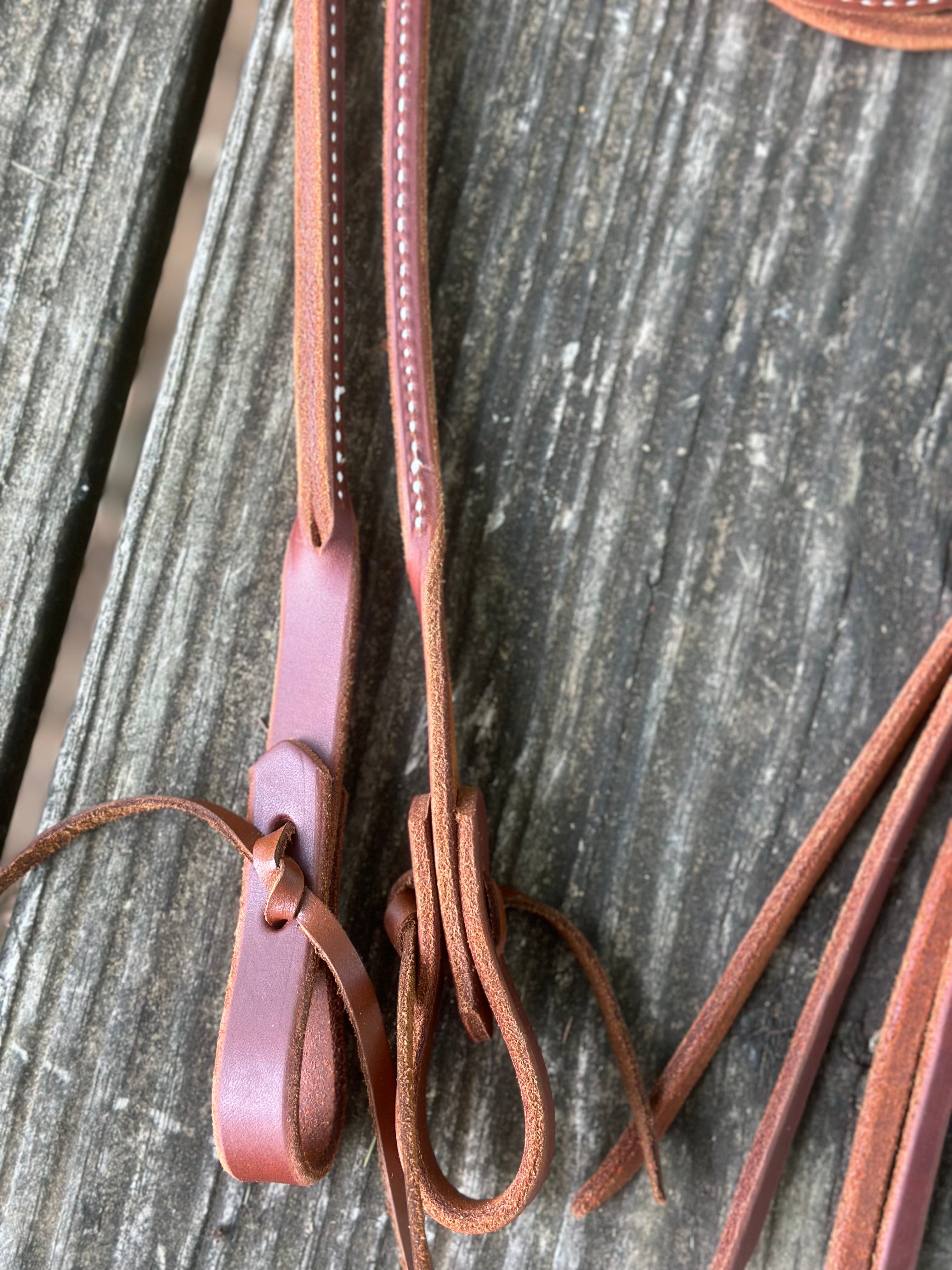 Shallow Creek Bits Rolled Split Reins - Thumbnail 2
