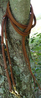 Laced End D-Ring Leather Split Reins