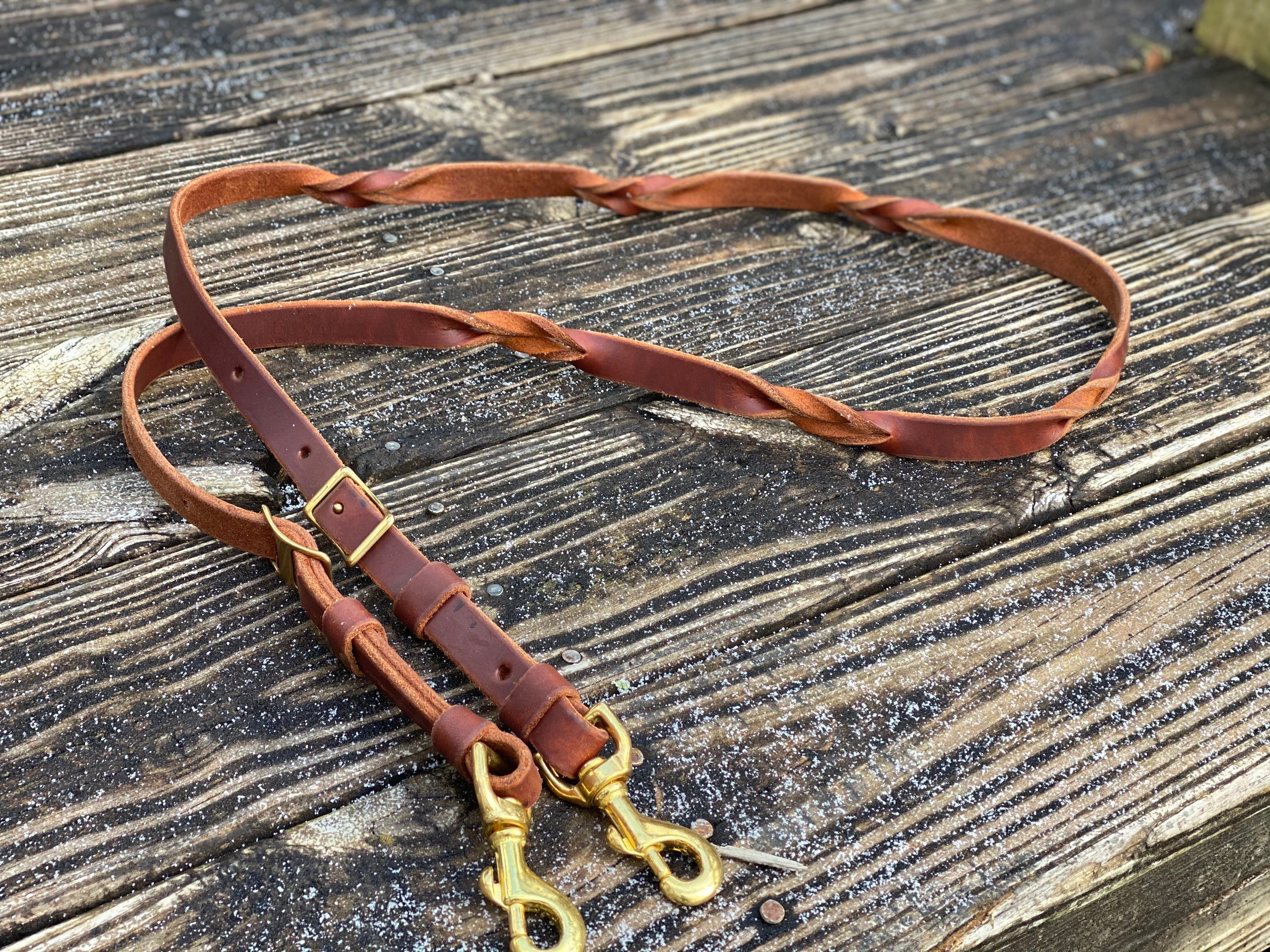 Shallow Creek Bits Flip Braided Leather Reins