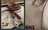 Laced End D-Ring Leather Split Reins