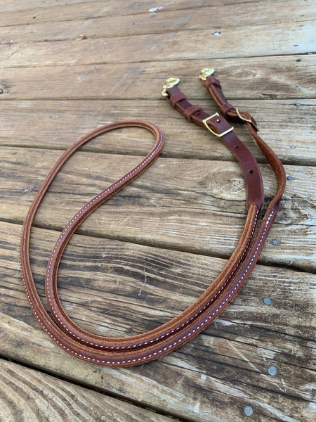 Rolled Leather Barrel Reins