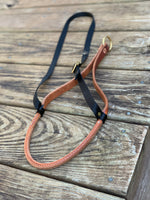 Rolled Leather Noseband with Nylon