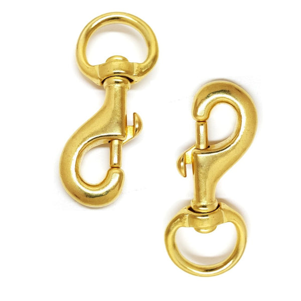 2 Pack 1″ Solid Brass Swivel Snap